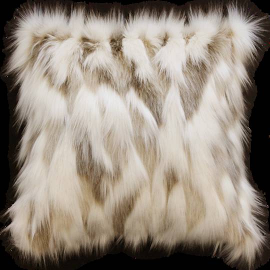 Heirloom Exotic Faux Fur - Cushion - Snowshoe Hare